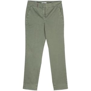 Peserico, Groene broek met stijl Groen, Dames, Maat:2XS