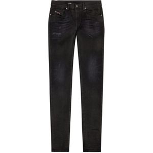Diesel, Jeans, Heren, Zwart, W32 L32, Katoen, Zwarte Slim Jeans - Essentiële Stijl