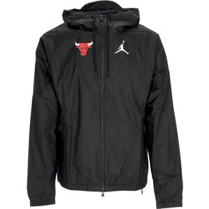 Jordan, Jassen, Heren, Zwart, S, Nylon, Chicago Bulls Windbreaker Jas