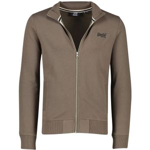 Superdry, Sweatshirts & Hoodies, Heren, Bruin, XL, Katoen, Bruine Heren Vest met Rits