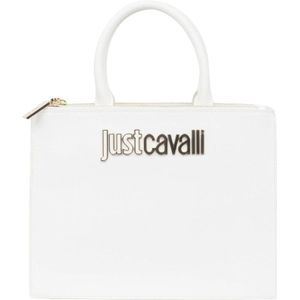 Just Cavalli, Tassen, Dames, Wit, ONE Size, Leer, Handbags