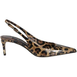 Dolce & Gabbana, Schoenen, Dames, Veelkleurig, 37 EU, Leer, Luipaardprint Stiletto Pumps