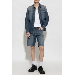 Dolce & Gabbana, Korte broeken, Heren, Blauw, S, Denim, Donkerblauwe denim shorts