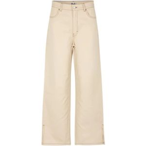 Baum und Pferdgarten, Mid-Rise Straight-Leg Jeans met Splitten Beige, Dames, Maat:M