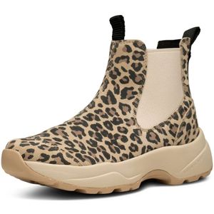 Woden, Schoenen, Dames, Bruin, 39 EU, Leer, Silje Animal Lichtgewicht Instaplaars