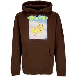 Obey, Sweatshirts & Hoodies, Dames, Bruin, S, Katoen, Daydream Dames Hoodie Basic Fleece Bruin