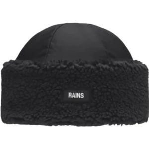 Rains, Accessoires, unisex, Zwart, S, Leer, Winter Fleece Hoed