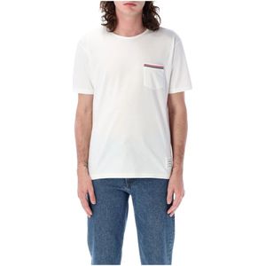 Thom Browne, T-Shirts Wit, Heren, Maat:XL