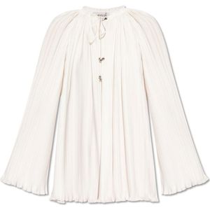 Lanvin, Blouses & Shirts, Dames, Wit, S, Geplooide blouse