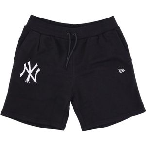 New Era, Korte broeken, Heren, Zwart, XL, Katoen, Yankees Seizoens Team Fleece Shorts