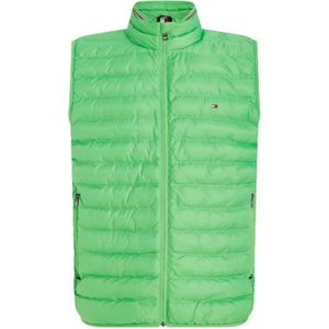 Tommy Hilfiger, Mouwloze gewatteerde jas van gerecycled polyester Groen, Heren, Maat:XL