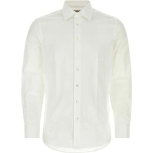 Etro, Overhemden, Heren, Wit, L, Witte Poplin Overhemd