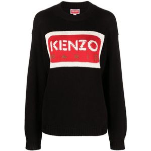 Kenzo, Gebreide Trui Zwart, Dames, Maat:S