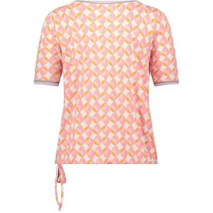 Betty Barclay, Tops, Dames, Veelkleurig, S, Casual Shirt met Tunnelkoord en Grafische Print