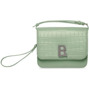 Balenciaga, Tassen, Dames, Groen, ONE Size, Leer, Groene Krokodileffect Crossbody Tas