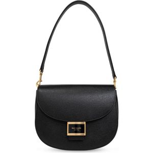 Kate Spade, Tassen, Dames, Zwart, ONE Size, Leer, Katy schoudertas