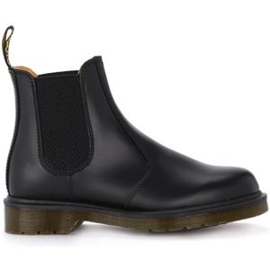 Dr. Martens, Zwarte leren 2976 laars met elastische inzetstukken Zwart, Dames, Maat:40 EU