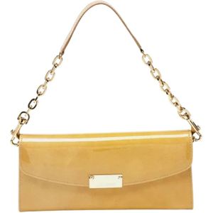 Jimmy Choo Pre-owned, Pre-owned, Dames, Beige, ONE Size, Leer, Pre-owned Leather clutches