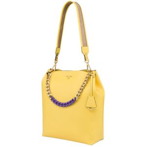 Pollini, Tassen, Dames, Geel, ONE Size, Gele Hobo Tas Darlene