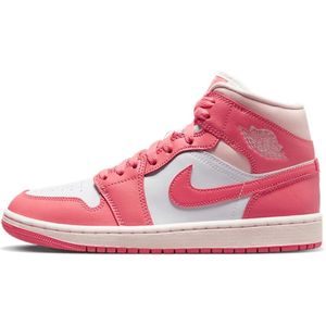 Jordan, Schoenen, Dames, Roze, 44 EU, Leer, Aardbeien En Room Mid Sneakers