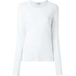 James Perse, Long Sleeve Tops Wit, Dames, Maat:L