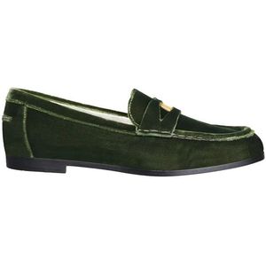 Ines De La Fressange Paris, Schoenen, Dames, Groen, 41 EU, Leer, Elvire groene leren instapper