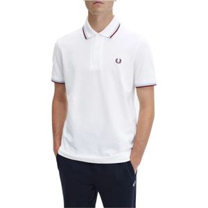 Fred Perry, Tops, Heren, Wit, 4Xs, Katoen, Polo Shirts