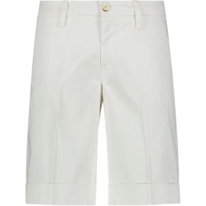 Re-Hash, Korte broeken, Dames, Wit, W31, Katoen, Stijlvolle Bermuda Shorts voor Vrouwen