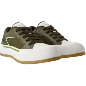 Alexander McQueen Pre-owned, Pre-owned, Heren, Groen, 42 EU, Leer, Pre-owned Leather sneakers