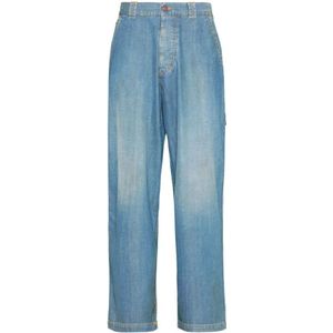 Maison Margiela, Denim Jeans met 5 Zakken Blauw, Heren, Maat:W31