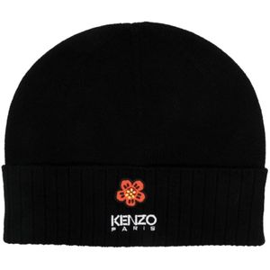 Kenzo, Zwarte hoeden voor stijlvolle uitstraling Zwart, Heren, Maat:ONE Size