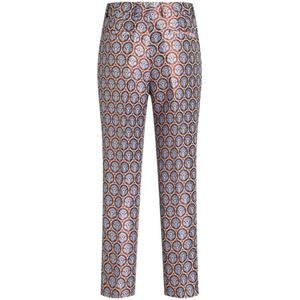 Etro, Broeken, Dames, Veelkleurig, S, Polyester, Bloemen Jacquard Broek