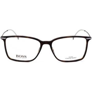 Hugo Boss, Donker Havana Zonnebril Bruin, unisex, Maat:57 MM