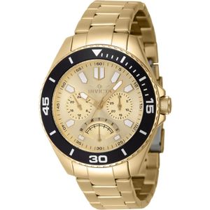 Invicta Watches, Accessoires, Heren, Geel, ONE Size, Pro Diver Quartz Horloge - Gouden Wijzerplaat