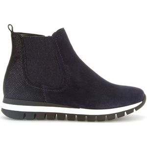 Gabor, Schoenen, Dames, Blauw, 43 EU, Fluwelen Hoge Top Sneaker Boot