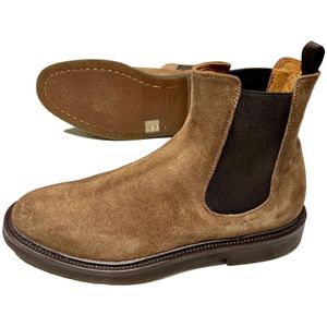 Officine Creative, Schoenen, Heren, Bruin, 42 EU, Leer, Chelsea Boot van Rauleder met Crepesole