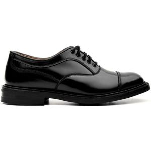 Tricker's, Zwarte platte schoenen voor heren Zwart, Heren, Maat:40 EU