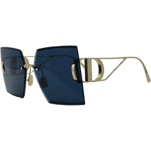 Dior, Vierkante zonnebril met CD-handtekening Blauw, Dames, Maat:ONE Size