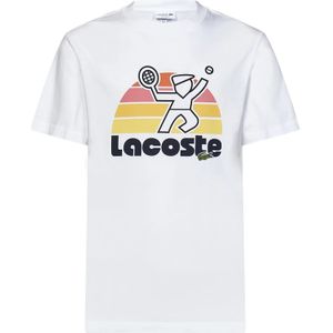 Lacoste, Tops, Heren, Wit, XL, Katoen, T-Shirts