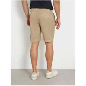 Guess, Korte broeken, Heren, Beige, W30, Lyocell Straight Shorts - Beige Patched