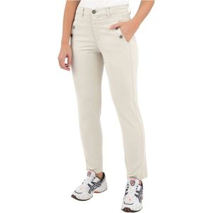 2-Biz, Broeken, Dames, Beige, 2Xl, Slim-fit Broek met Hoge Taille in Diverse Kleuren