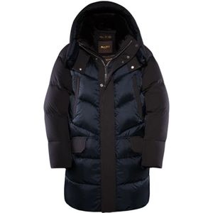 Moorer, Mantels, Heren, Blauw, 2Xl, Heren Parka met Boudin-Quilted Design