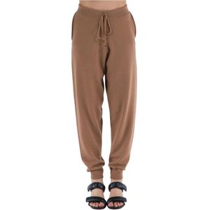 Stella McCartney, Bruine Wollen Broek Bruin, Dames, Maat:S