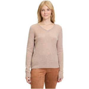 Betty Barclay, Truien, Dames, Beige, 2Xl, Fijngebreide trui met ronde hals