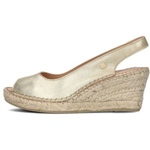 Fred De La Bretoniere, Schoenen, Dames, Geel, 40 EU, Gouden Espadrilles Clare Beau Schoenen