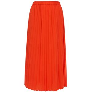 s.Oliver, Rokken, Dames, Rood, M, Chiffon, Geplooide Chiffon Midi Rok