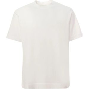 Circolo 1901, Tops, Heren, Wit, M, Katoen, Witte Crew-neck T-shirt, Regular Fit