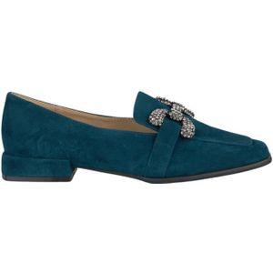 Alma EN Pena, Versierde stijgbeugel loafers Blauw, Dames, Maat:41 EU