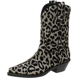 Dolce & Gabbana Pre-owned, Pre-owned, Dames, Grijs, 38 EU, Leer, Pre-owned Fabric boots