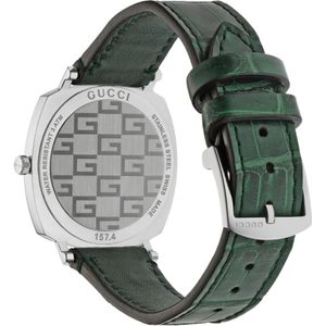 Gucci, Accessoires, Dames, Groen, ONE Size, Stalen Kast, 3 Vensters, Groene Alligatorband